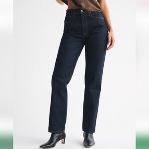 Abercrombie & Fitch Ultra High Rise 90s Straight Curve Love Denim Jeans